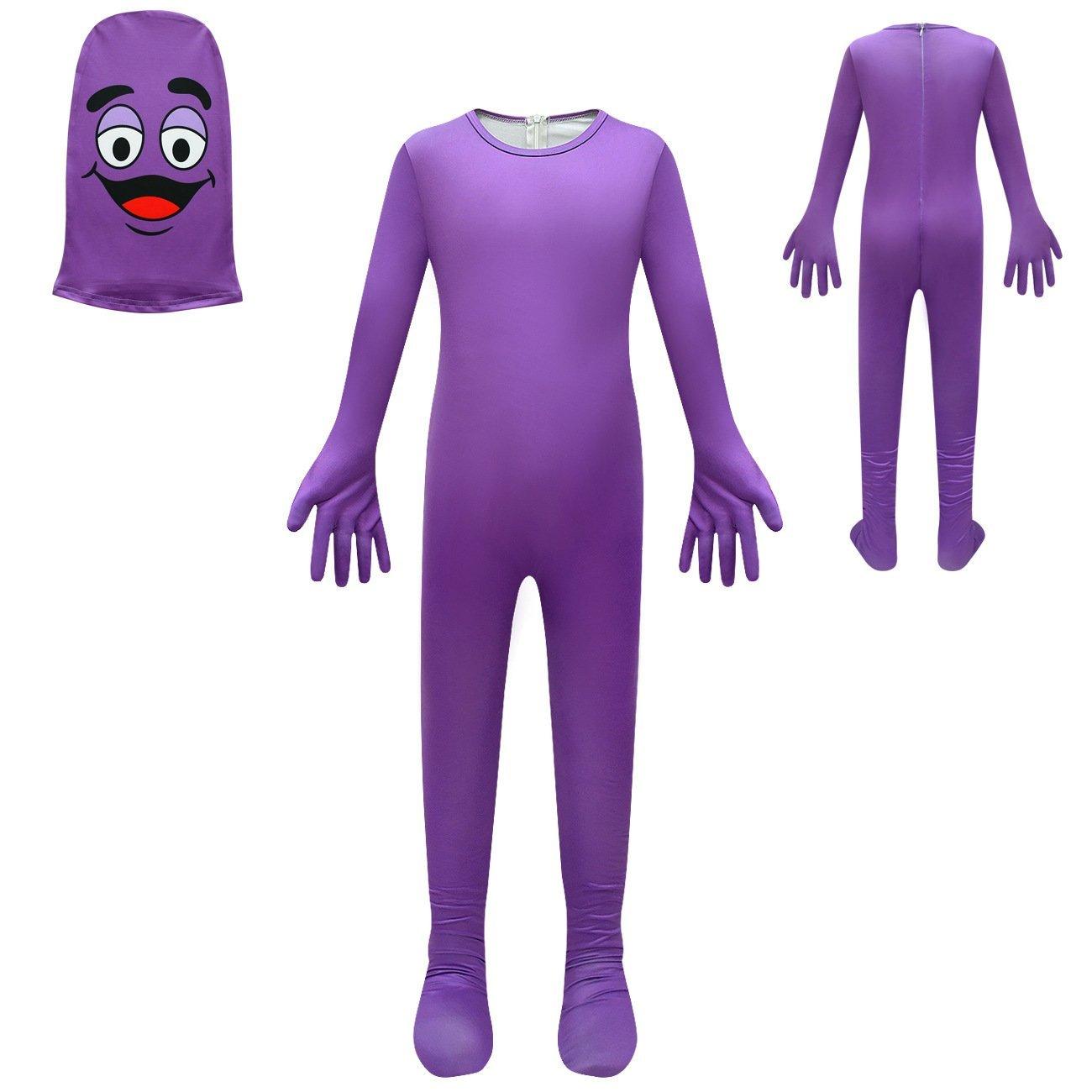 McDonald's Grimace Shake Costume Kids Boys Girls Cosplay Game Halloween - Pajamasbuy