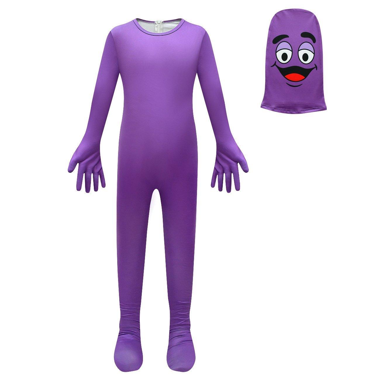 McDonald's Grimace Shake Costume Kids Boys Girls Cosplay Game Halloween - Pajamasbuy