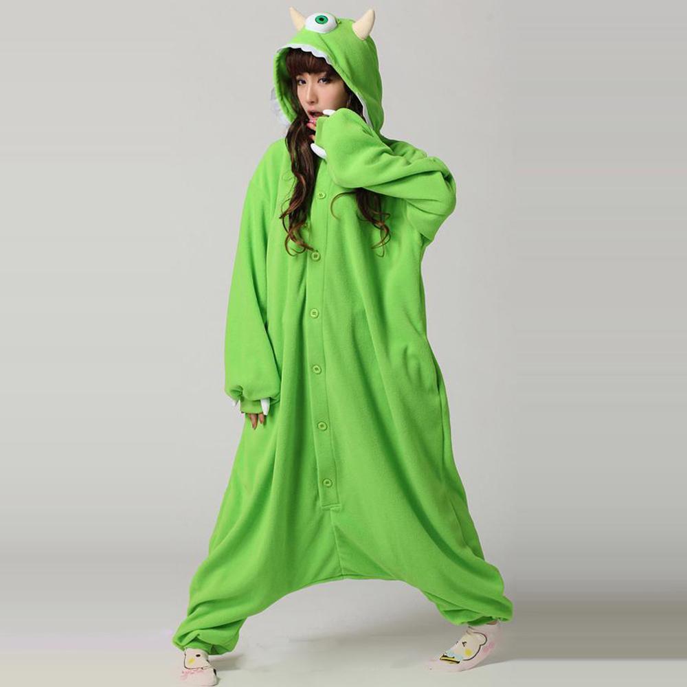 BuyMike Wazowski Monster University Kigurumi Onesies Pajamas Costume Now Cheaper With 3 - 5 Days Ship - PajamasBuy