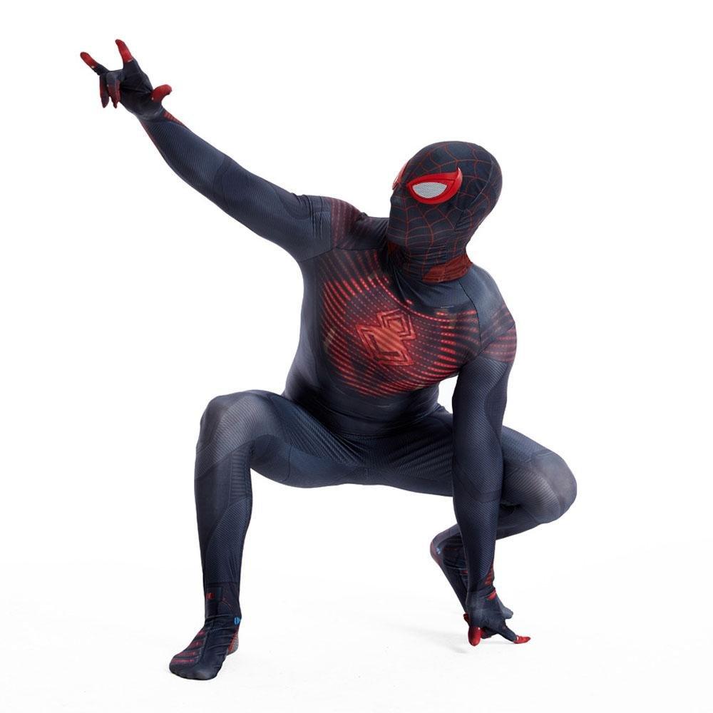 Miles Morales Spider Man PS5 Cosplay Suit Ultimate Costume for Kids and Adults - Pajamasbuy