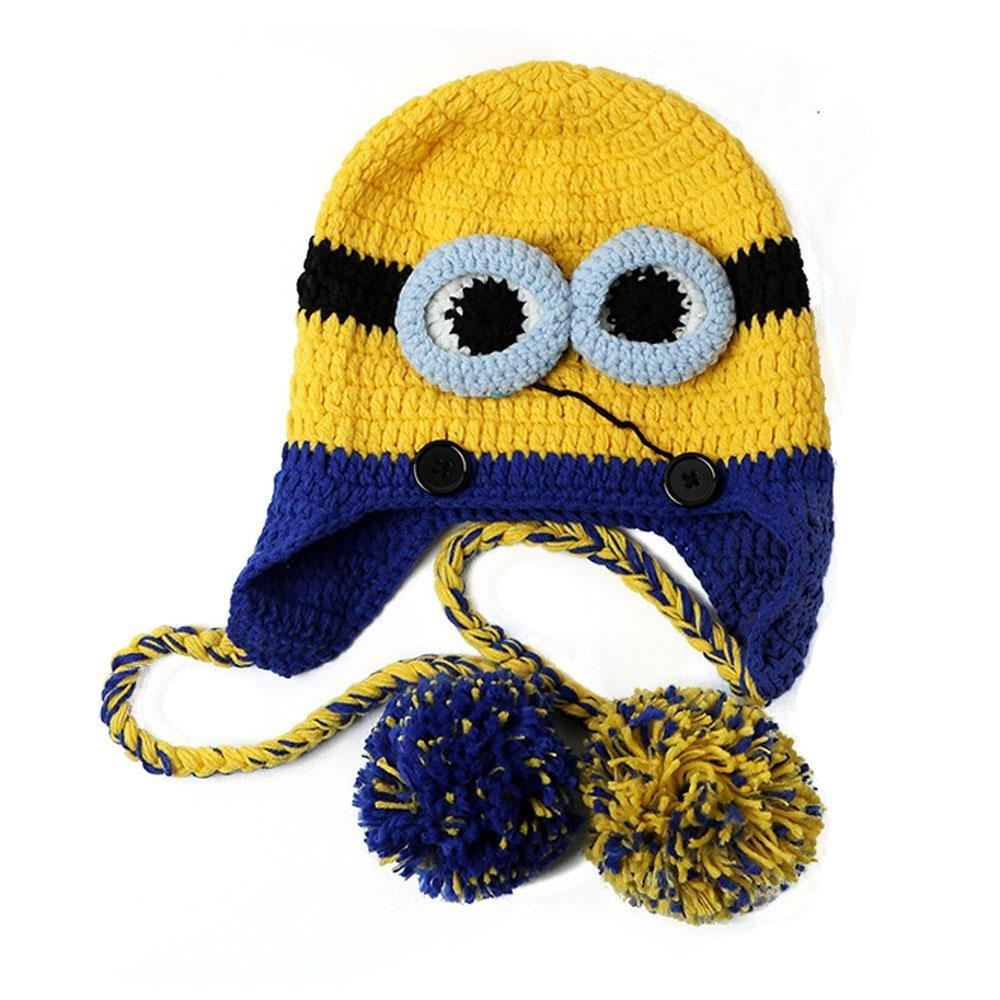 Minions hats for women Baby halloween costume Accessory Warm WinterKnitted - Pajamasbuy