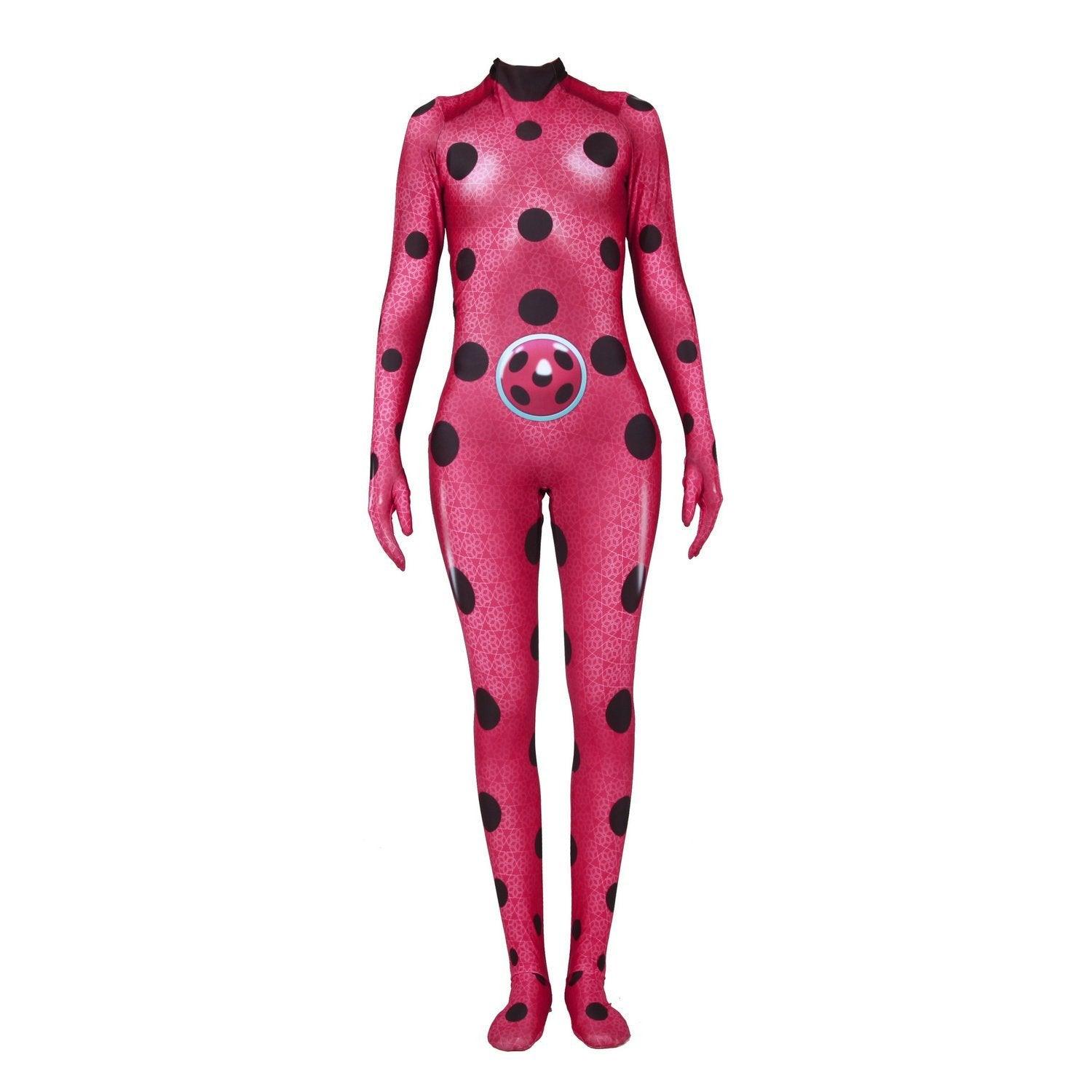 Miraculous Ladybug Cat Noir Fox Bee Red Jumpsuit Cosplay Costume for Adult Kids - Pajamasbuy