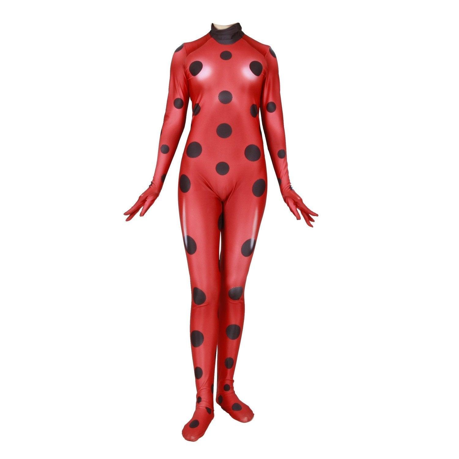 Miraculous Ladybug Cat Noir Fox Bee Red Jumpsuit Cosplay Costume for Adult Kids - Pajamasbuy