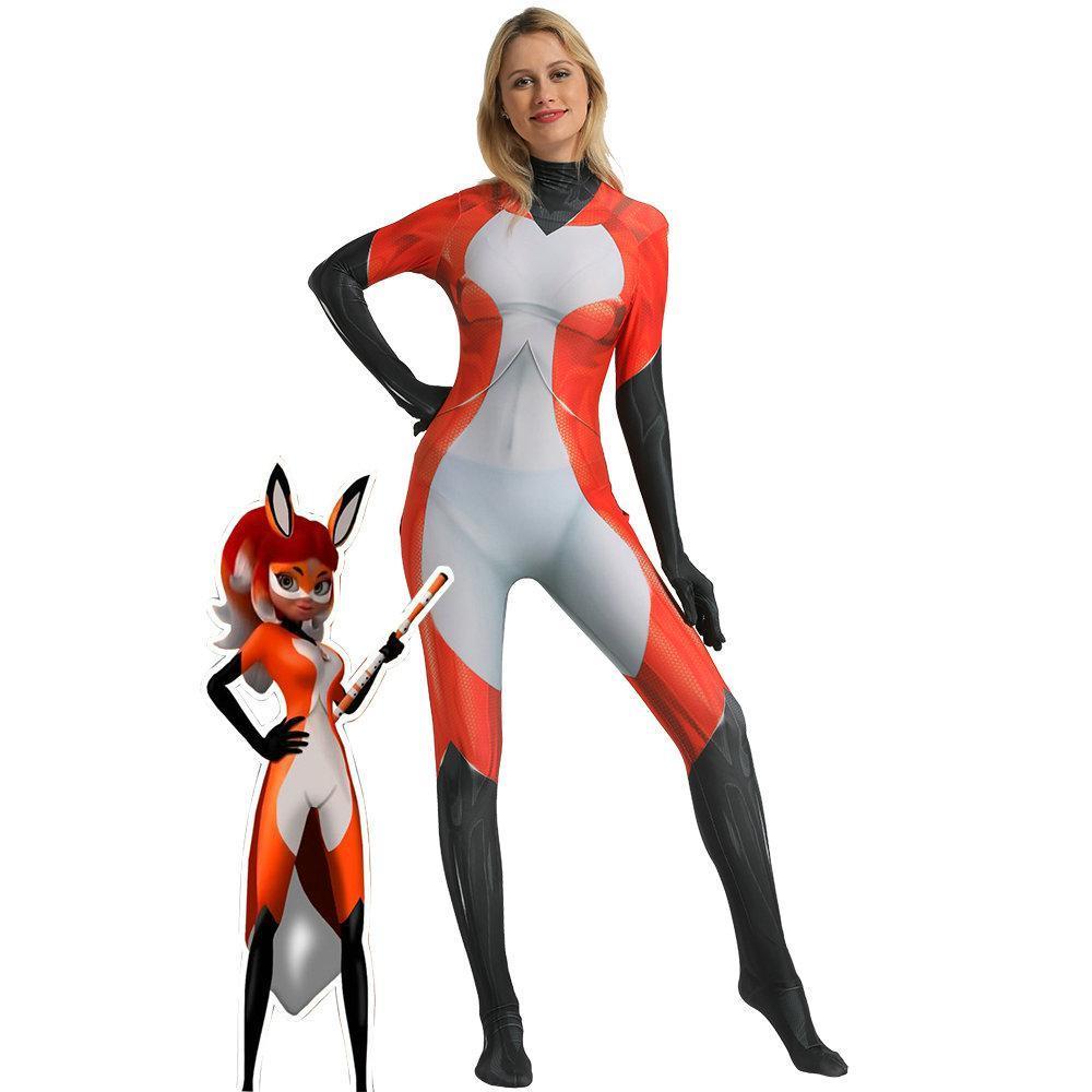 BuyMiraculous Ladybug Rena Rouge Fox Halloween Cosplay Costume Zentai Bodysuit Now Cheaper With 3 - 5 Days Ship - PajamasBuy