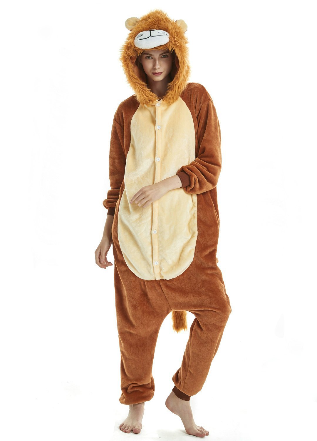 BuyNew Lion Kigurumi Onesies Pajamas For Adult Cosplay Costumes Now Cheaper With 3 - 5 Days Ship - PajamasBuy