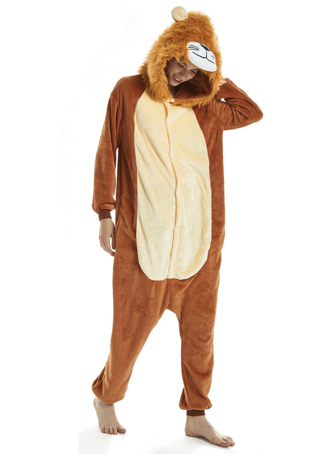 BuyNew Lion Kigurumi Onesies Pajamas For Adult Cosplay Costumes Now Cheaper With 3 - 5 Days Ship - PajamasBuy