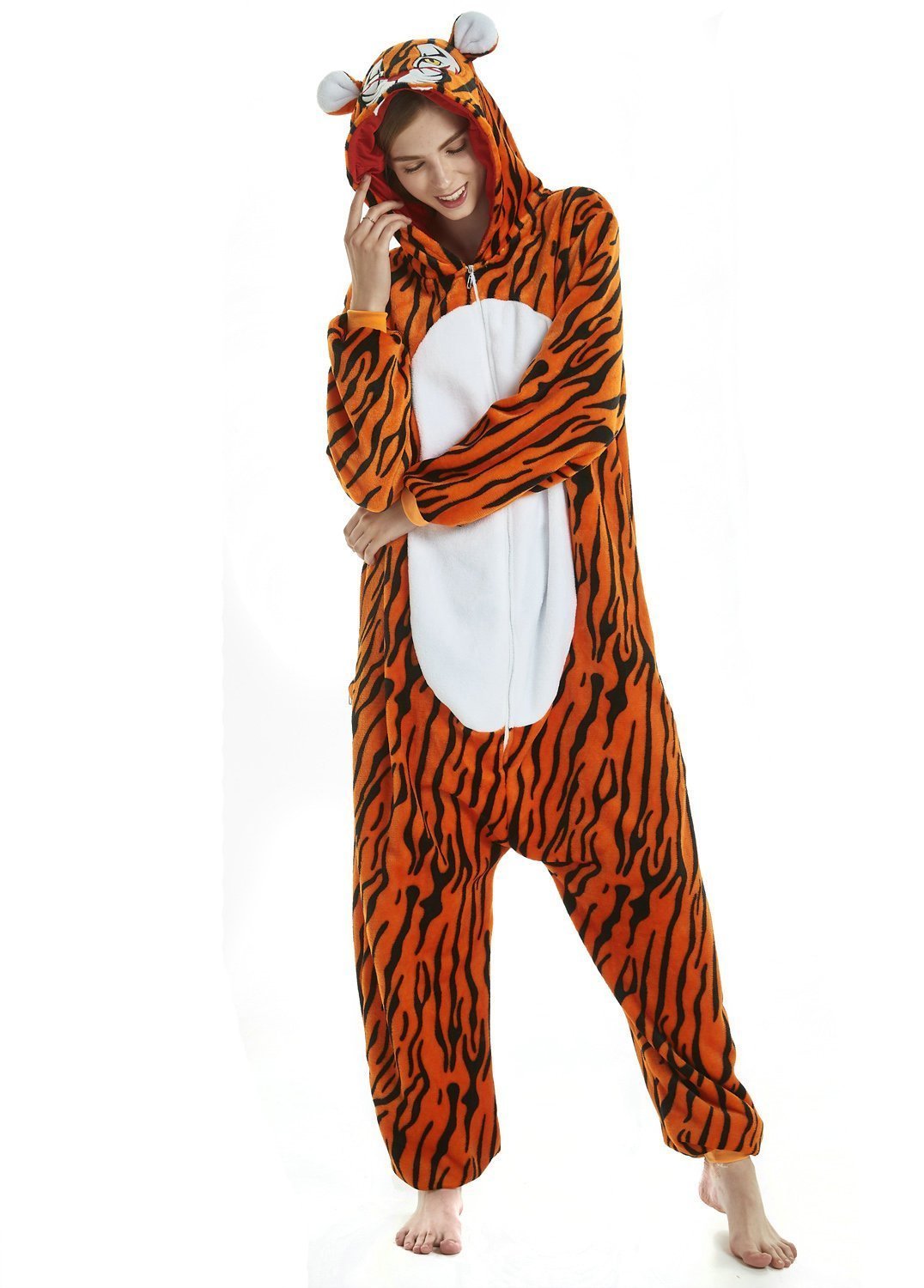 BuyNew Tiger Kigurumi Onesies Pajamas For Adult costume Now Cheaper With 3 - 5 Days Ship - PajamasBuy