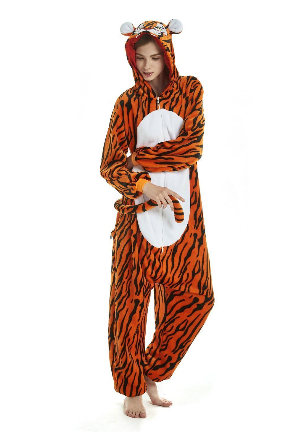 BuyNew Tiger Kigurumi Onesies Pajamas For Adult costume Now Cheaper With 3 - 5 Days Ship - PajamasBuy