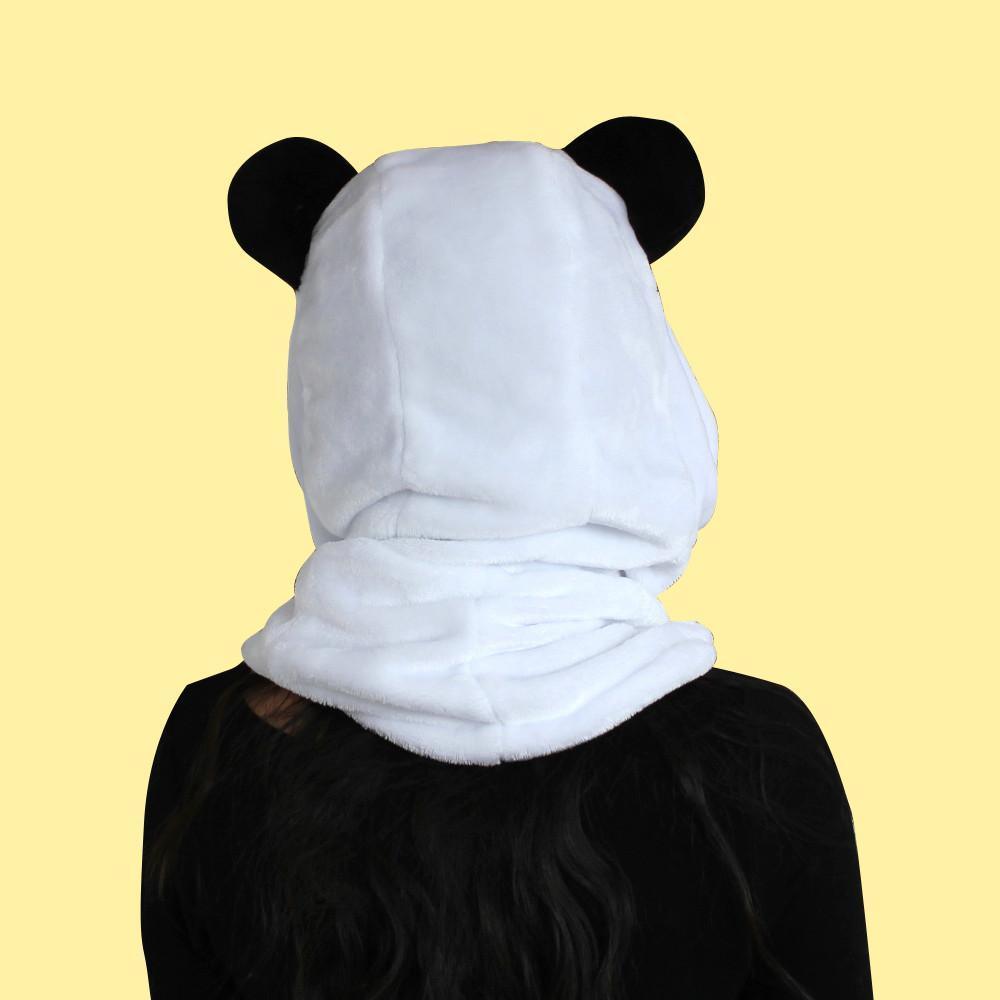 Panda Kigurumi Neck warmer Hooded animal hat - Pajamasbuy