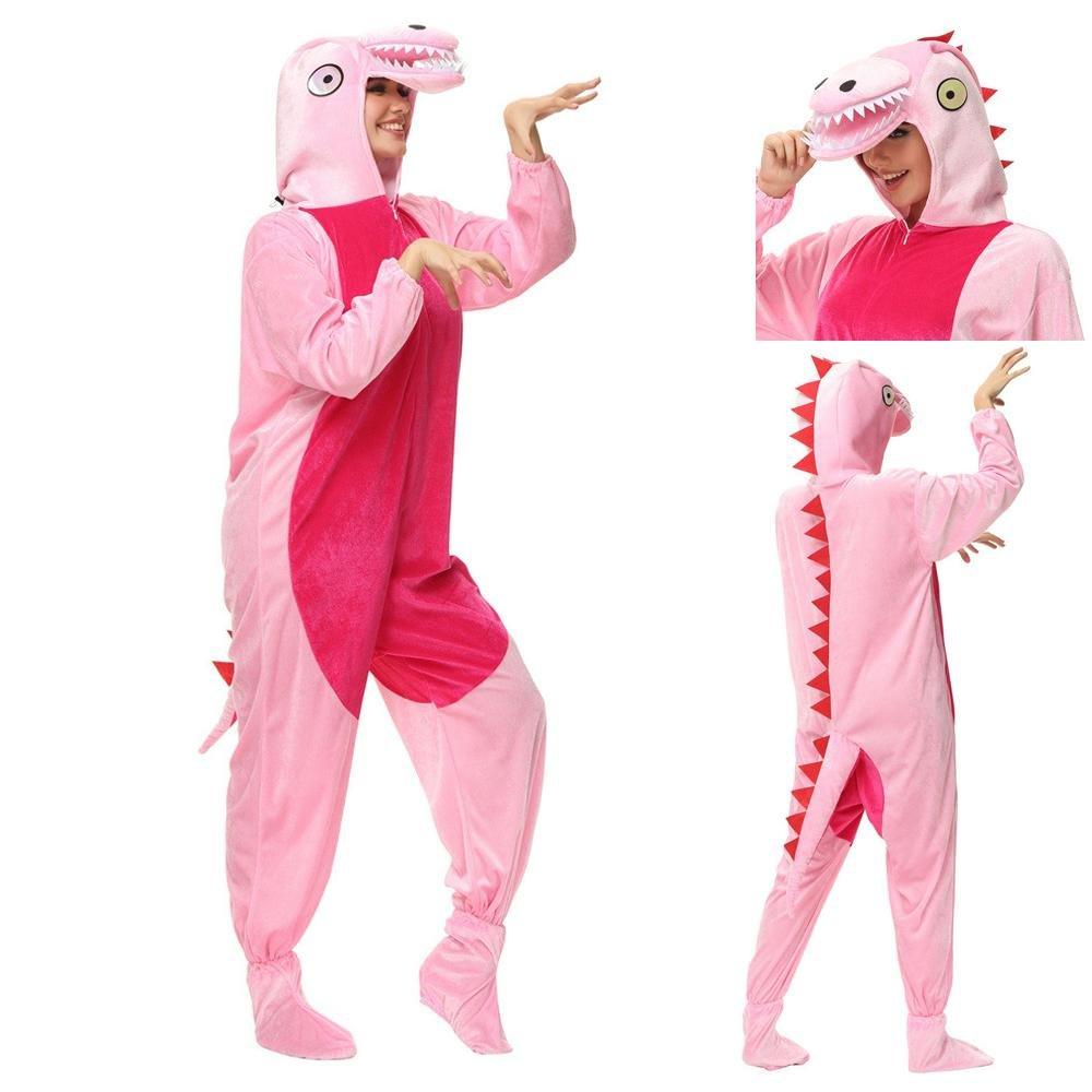 Pink Dinosaur momo Animal kigurumi onesies Costume - Pajamasbuy