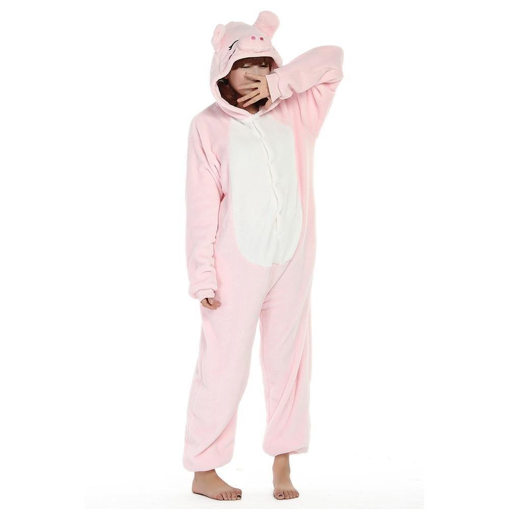 Pink Pig Onesies Hoodie Pajamas Animal Costume Kigurumi - Pajamasbuy