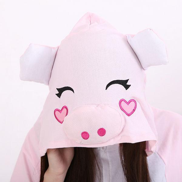 BuyPink Pig Pajamas Animal Onesie Costume Kigurumi Short Sleeve Now Cheaper With 3 - 5 Days Ship - PajamasBuy