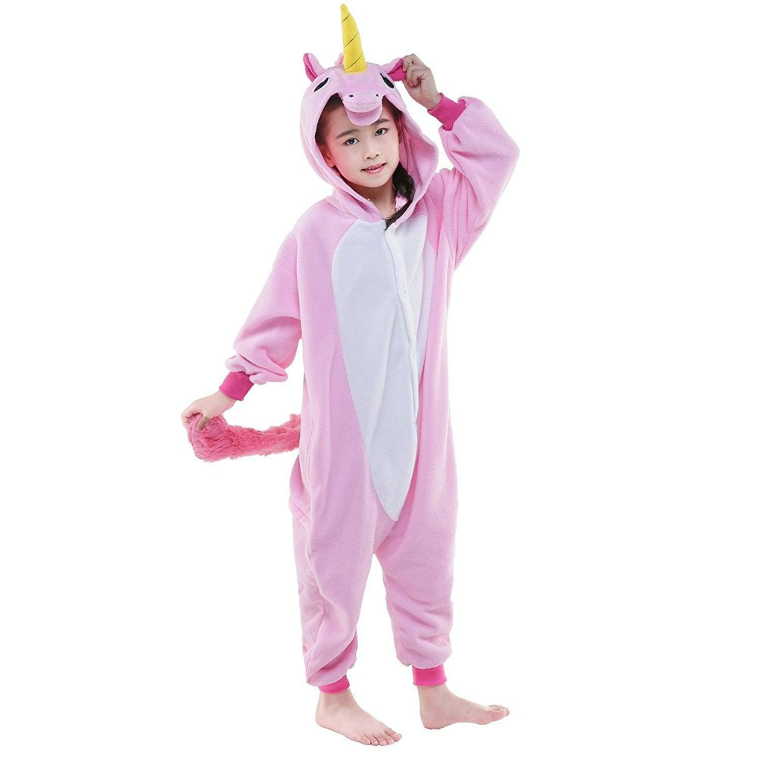 BuyPink Unicorn Kids kigrumi Onesie Animal Costume Pajamas Now Cheaper With 3 - 5 Days Ship - PajamasBuy