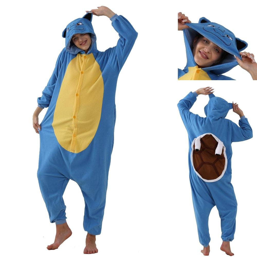 BuyPokémon Blastoise Kigurumi Onesies Costume Cozy Cartoon Fleece Pajamas Now Cheaper With 3 - 5 Days Ship - PajamasBuy