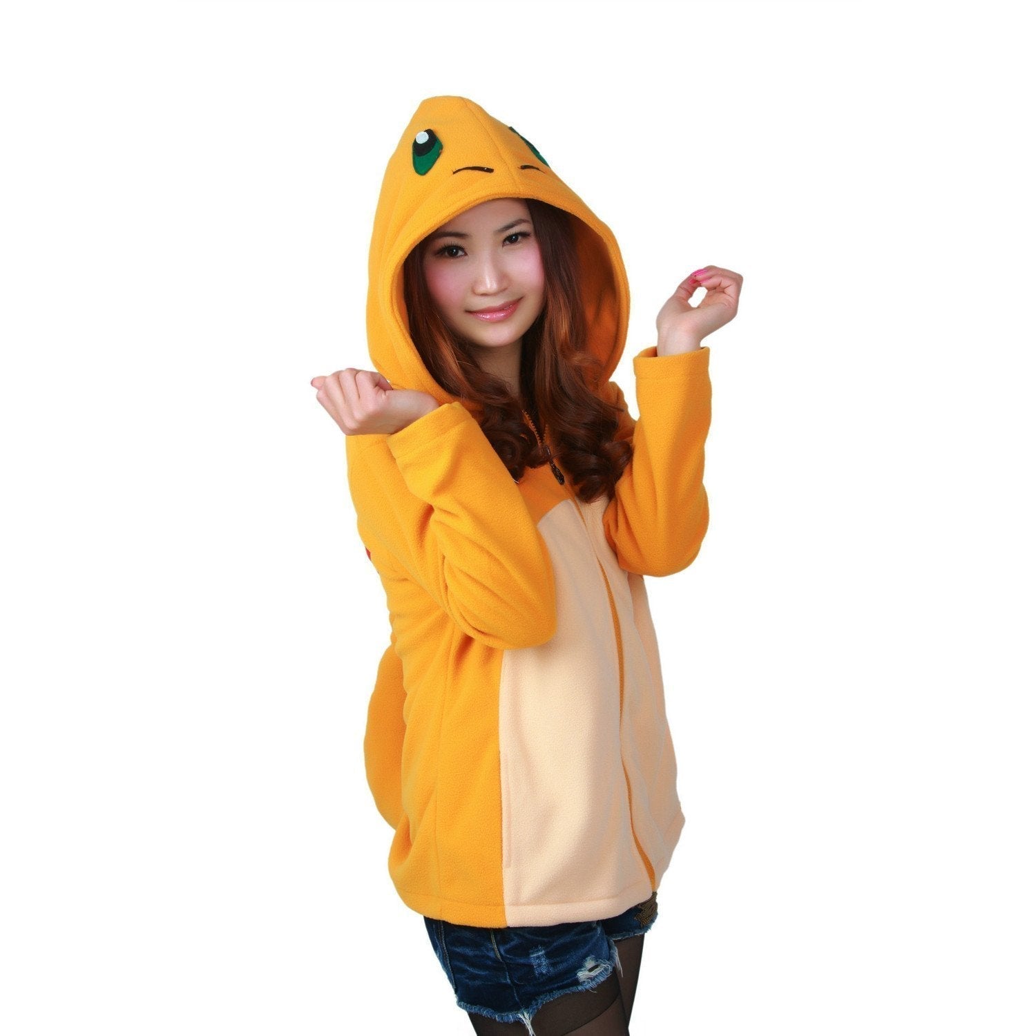 BuyPokemon Charmander Fire Dragon Long Sleeve Kigurumi Hoodie Coat Jacket Now Cheaper With 3 - 5 Days Ship - PajamasBuy