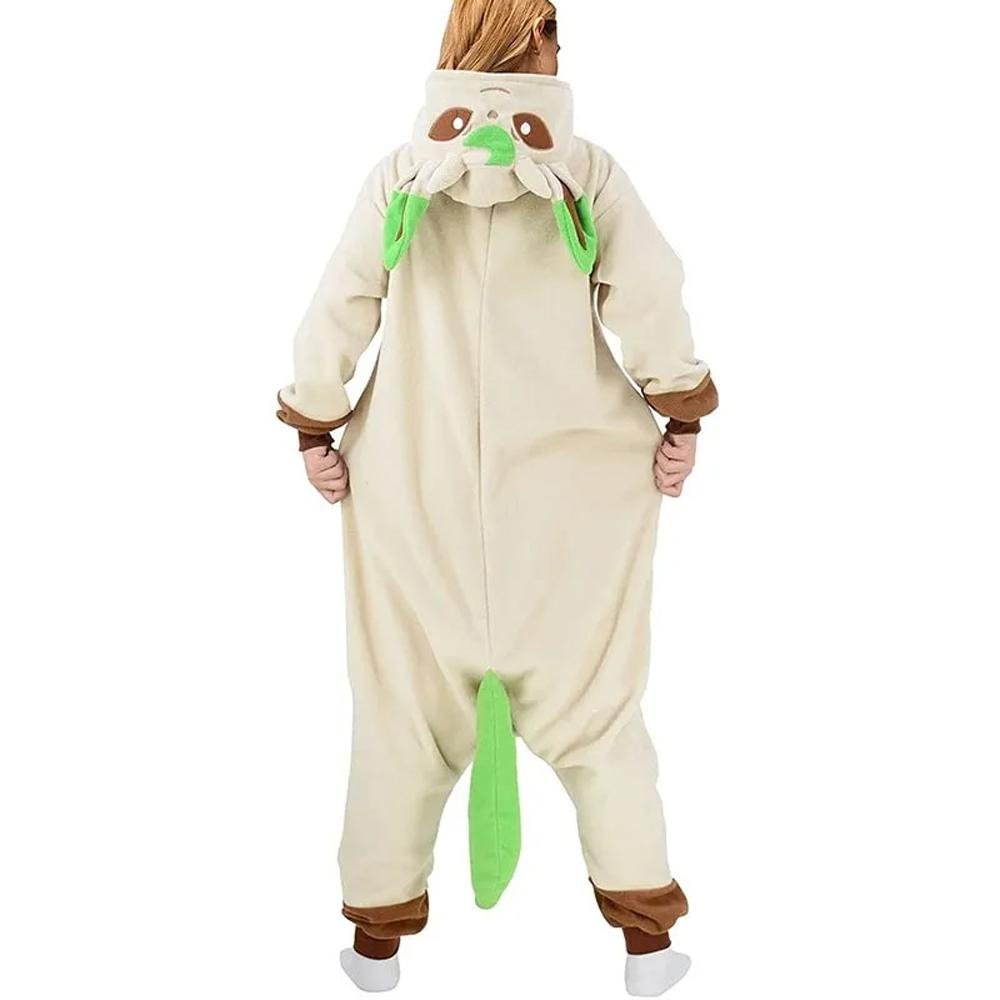 BuyPokémon Leafeon Kigurumi Onesies Costume Cozy Cartoon Fleece Pajamas Now Cheaper With 3 - 5 Days Ship - PajamasBuy