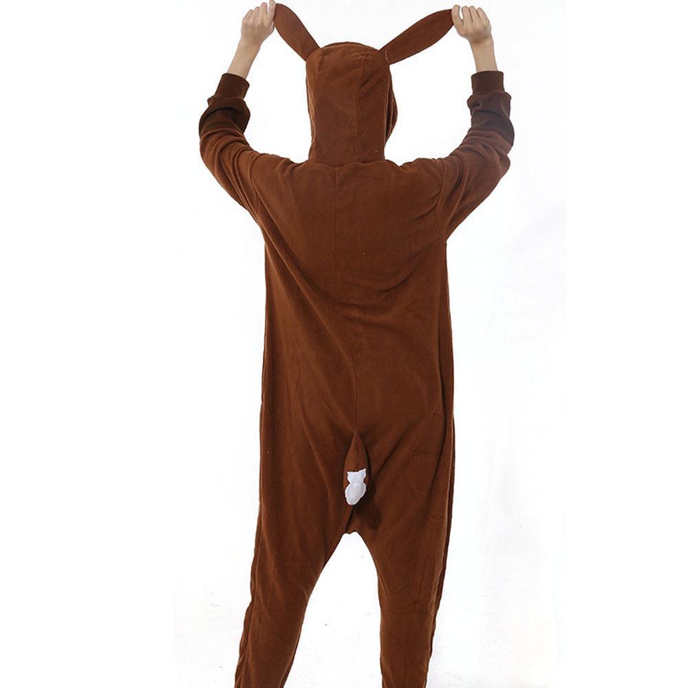 BuyPokemon Original Eevee Kigurumi Onesie Hoodie Costume Pajamas Brown Pajamas Now Cheaper With 3 - 5 Days Ship - PajamasBuy