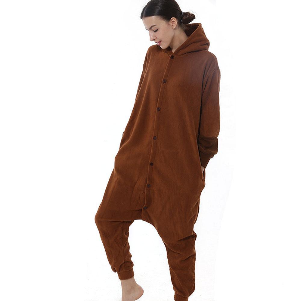 BuyPokemon Original Eevee Kigurumi Onesie Hoodie Costume Pajamas Brown Pajamas Now Cheaper With 3 - 5 Days Ship - PajamasBuy