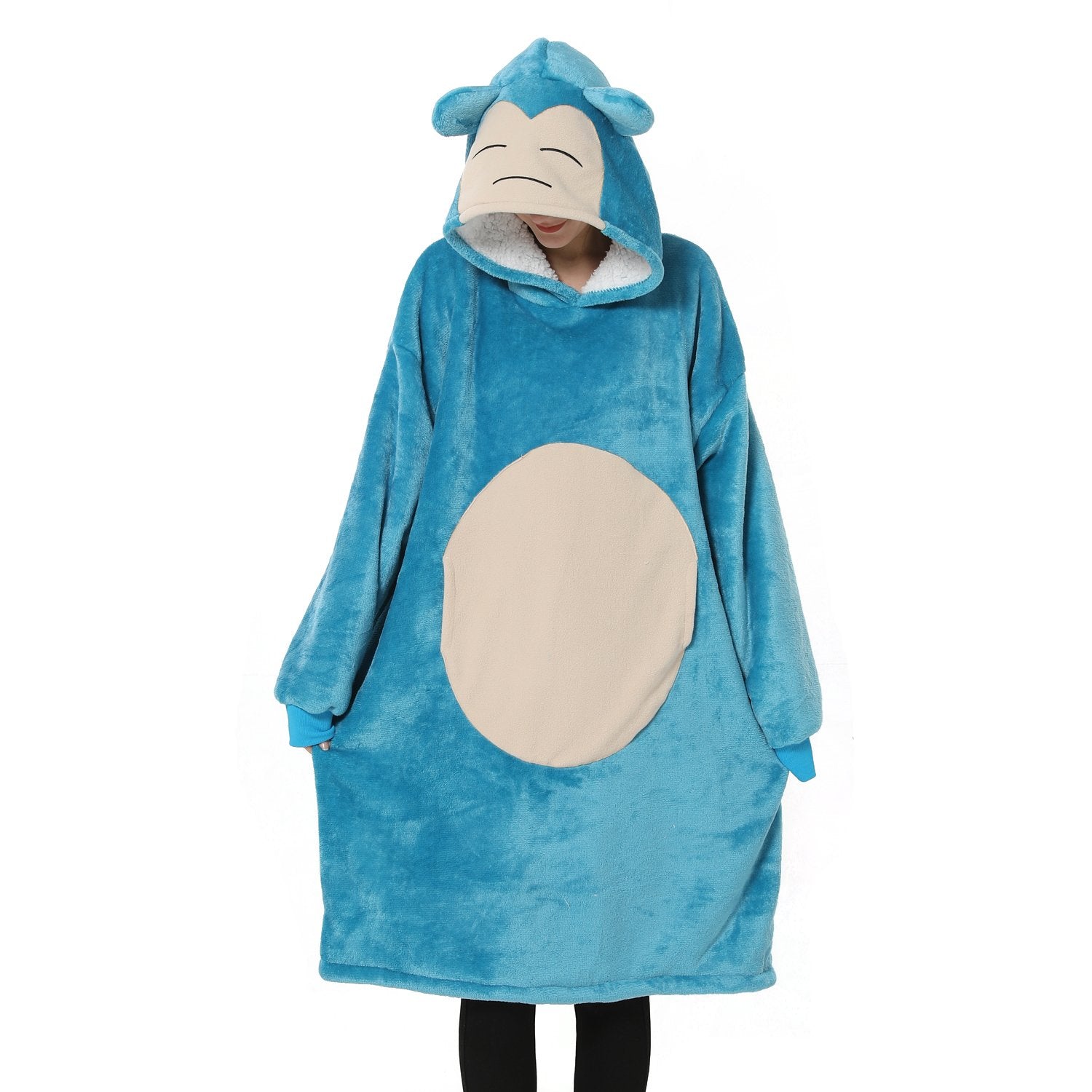 BuyPokémon Snorlax Keep Warm Costume Cozy Cartoon Lazy TV Blanket Now Cheaper With 3 - 5 Days Ship - PajamasBuy