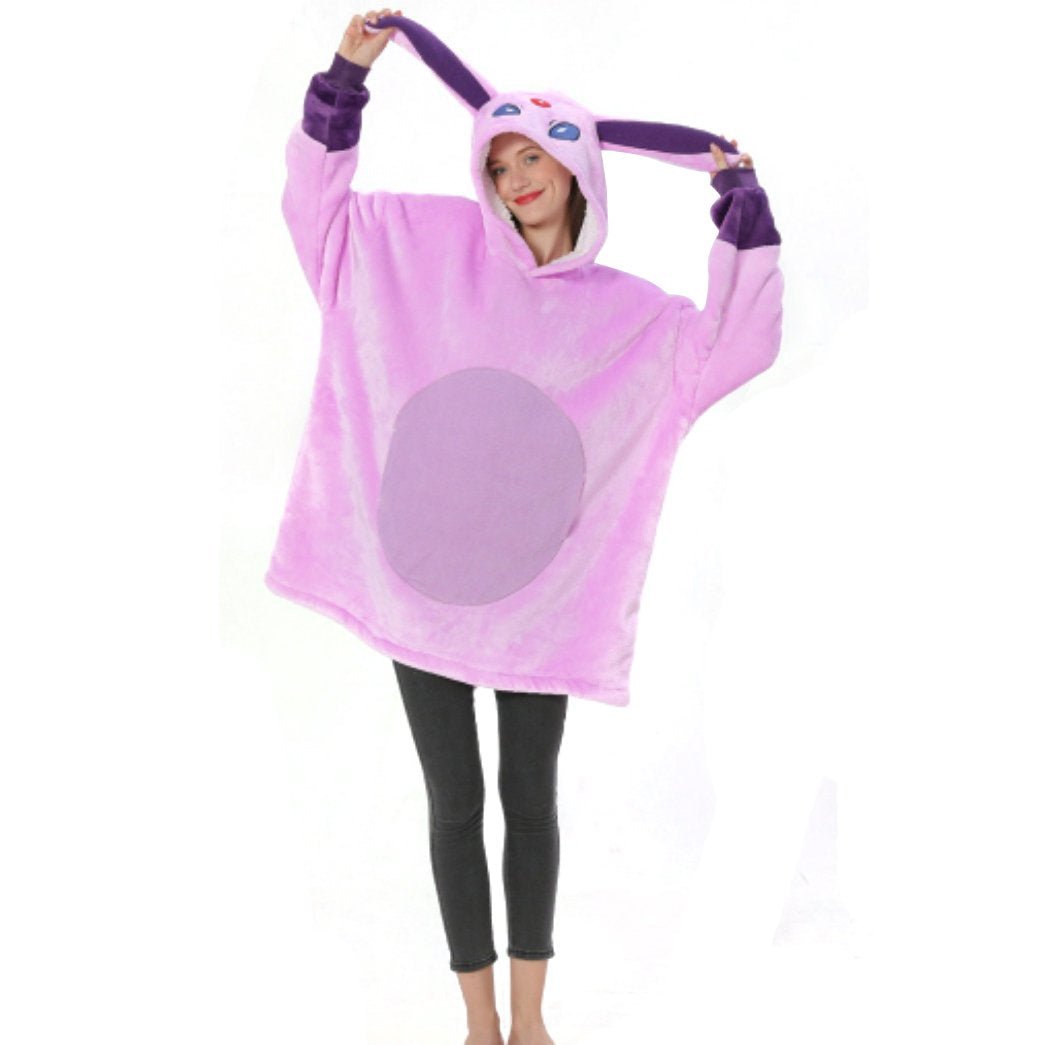 BuyPokémon Sylveon Keep Warm Costume Cartoon Hoodie Lazy TV Blanket Now Cheaper With 3 - 5 Days Ship - PajamasBuy