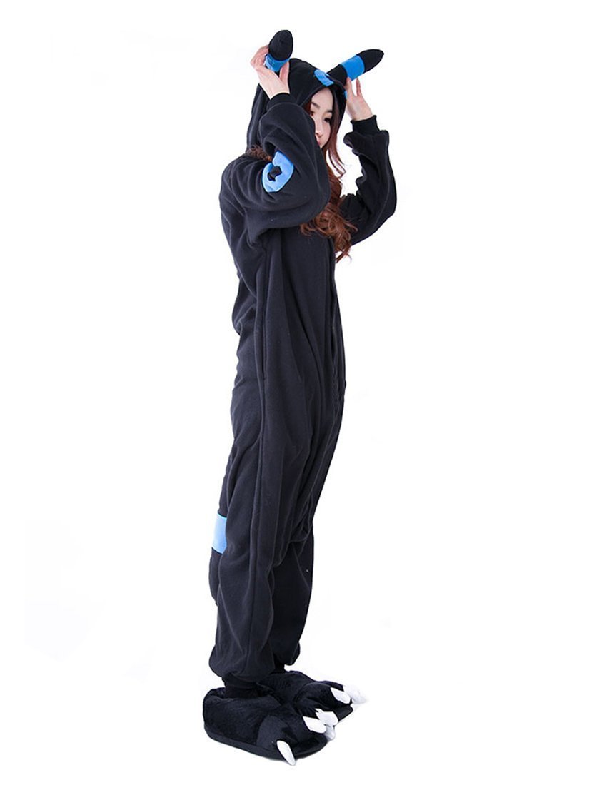 BuyPokemon Umbreon Eevee Kigurumi Onesie Hoodie Costume Pajamas Now Cheaper With 3 - 5 Days Ship - PajamasBuy