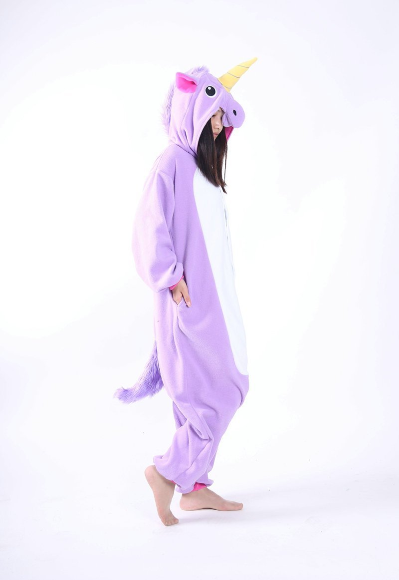 BuyPurple Unicorn Onesie Kigurumi Pajama Hoodie Cosplay Costume Now Cheaper With 3 - 5 Days Ship - PajamasBuy