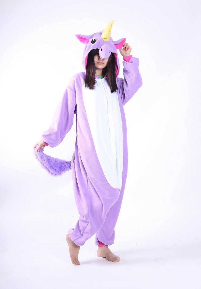 BuyPurple Unicorn Onesie Kigurumi Pajama Hoodie Cosplay Costume Now Cheaper With 3 - 5 Days Ship - PajamasBuy