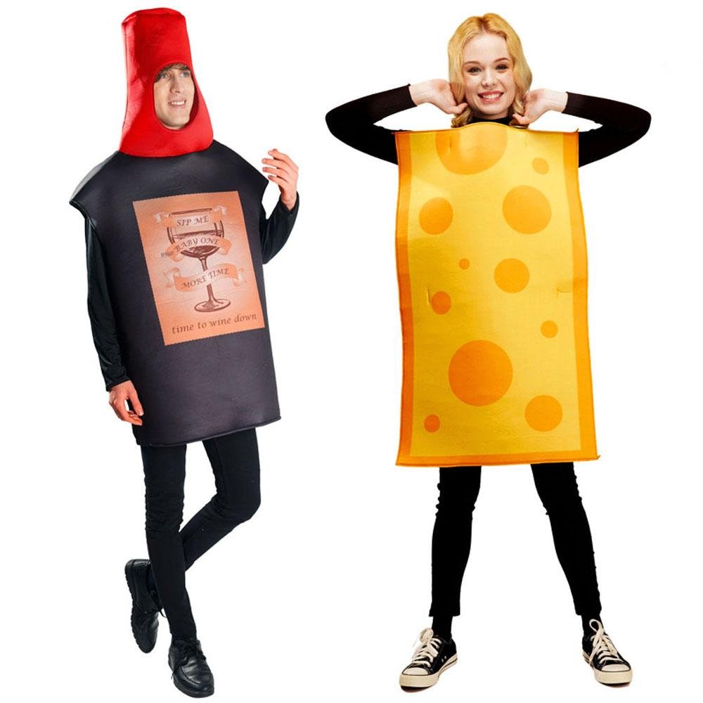 BuyRed wine bottle cheese adult children couple funny party Costume Now Cheaper With 3 - 5 Days Ship - PajamasBuy