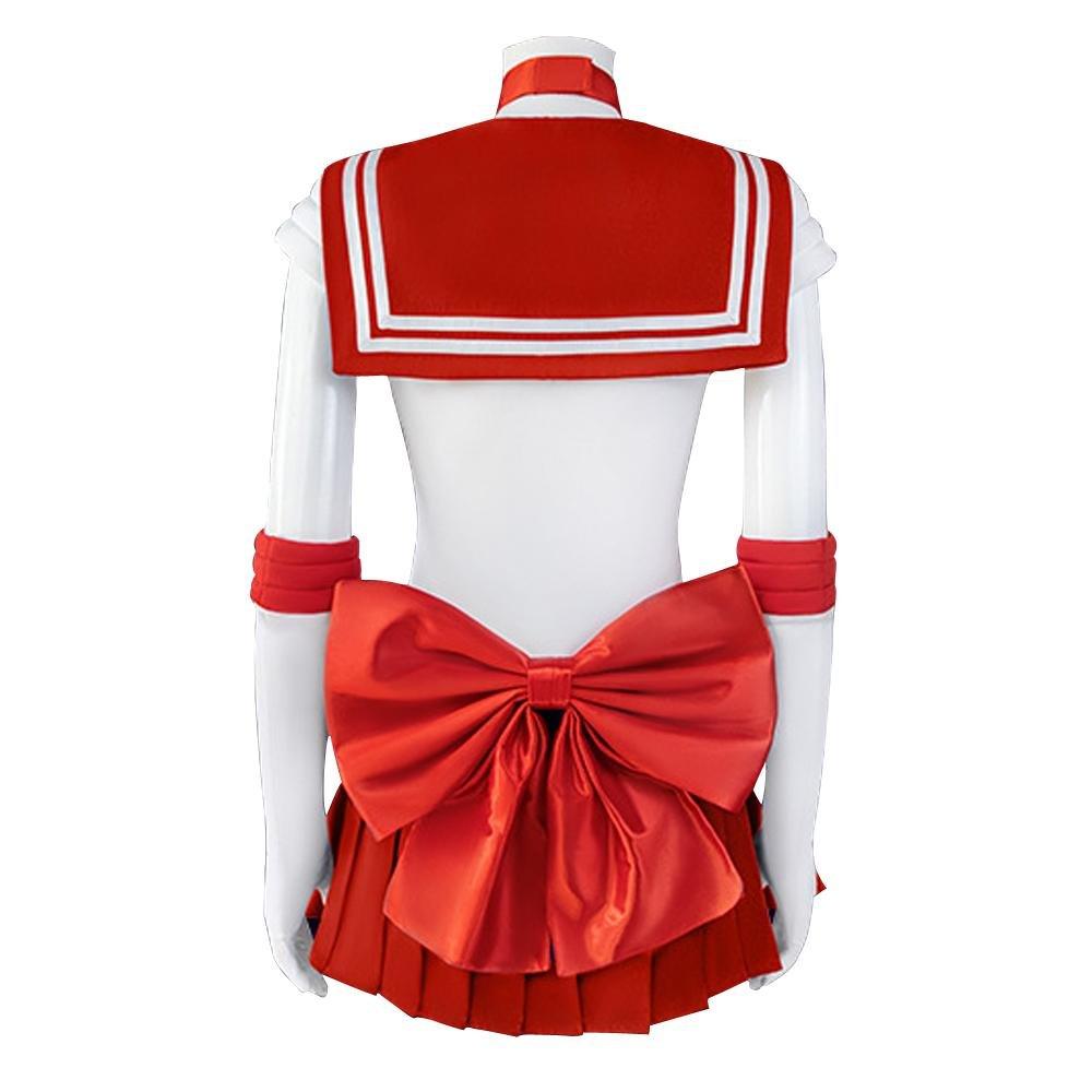 Sailor Moon Hino Rei Sailor Mars Cosplay Costume Red Uniform Dress Outfits Halloween - Pajamasbuy