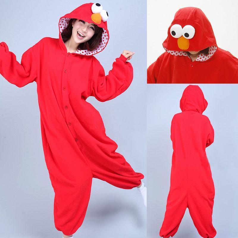 Seame Street ELMO Onesie Hoodie Costume Kigurumi Pajamas - Pajamasbuy