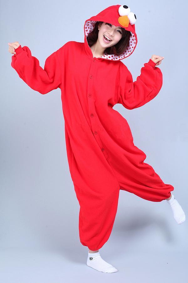 BuySeame Street ELMO Onesie Hoodie Costume Kigurumi Pajamas Now Cheaper With 3 - 5 Days Ship - PajamasBuy