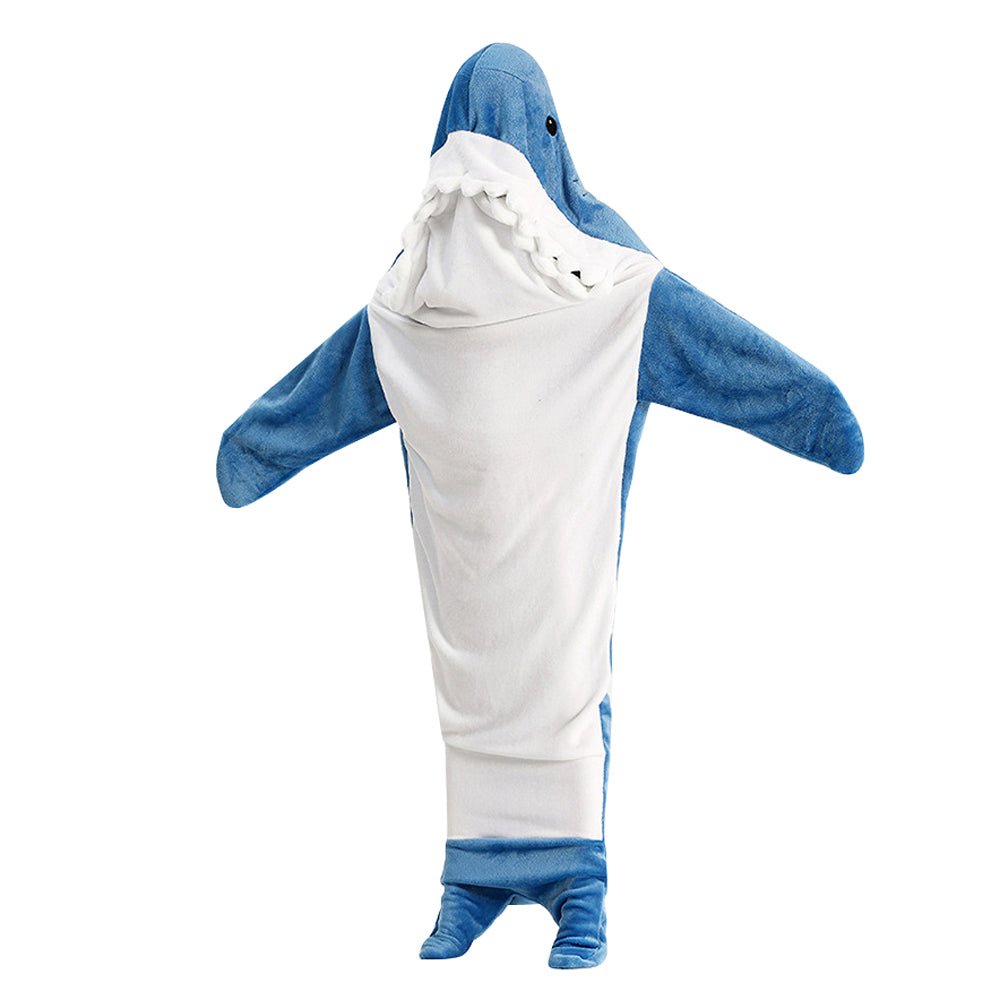 BuyShark Blanket Sleeping Bag Loose Onesies Pajamas Adult Super Soft Fleece Hoodie Now Cheaper With 3 - 5 Days Ship - PajamasBuy