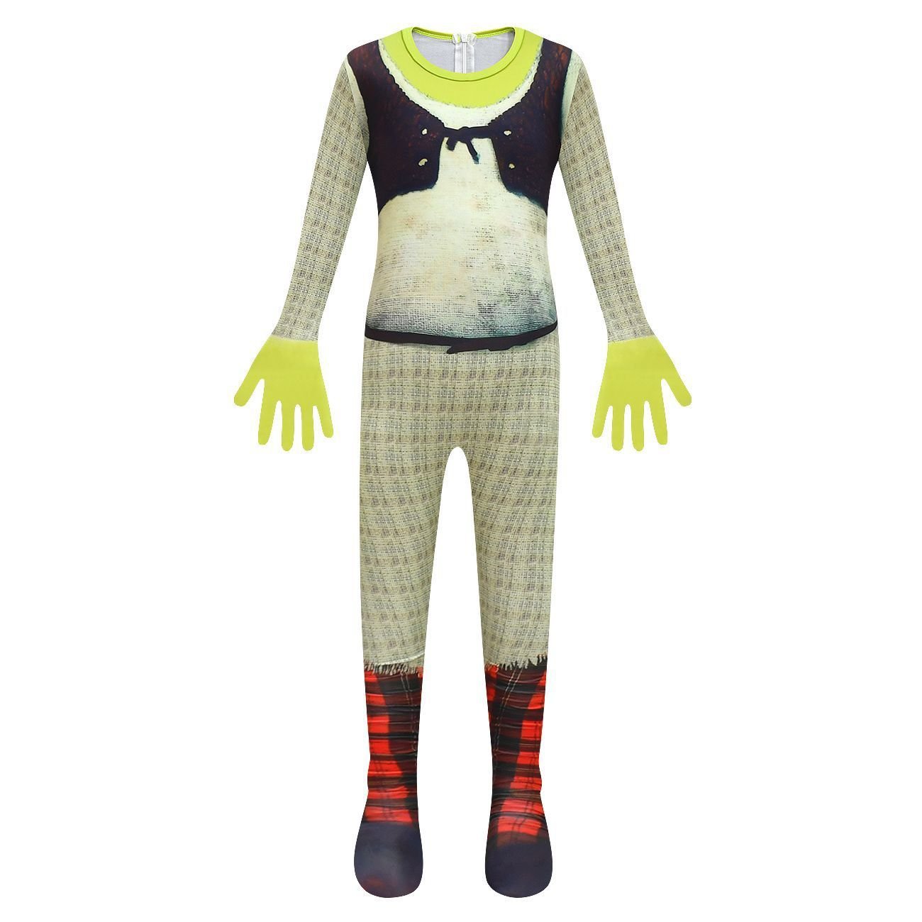 BuyShrek Costume Cosplay Jumpsuit with Mask Bag for Kids Halloween Now Cheaper With 3 - 5 Days Ship - PajamasBuy