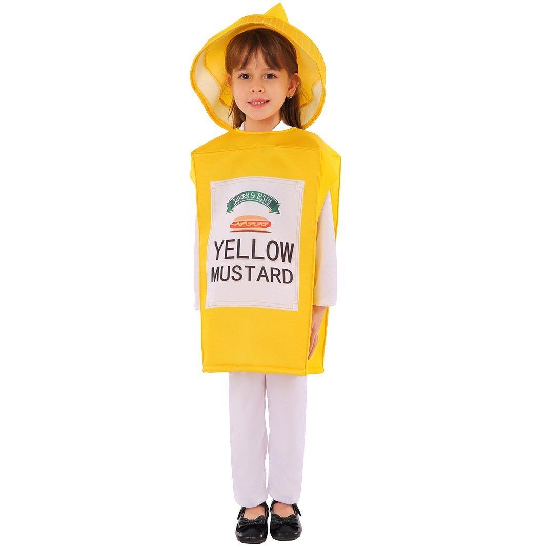 Smock Mustard Bottle Kids Funny Stage Cosplay Costumes Halloween - Pajamasbuy