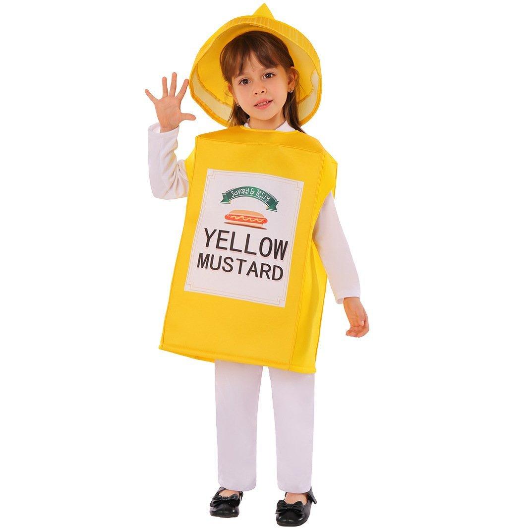 Smock Mustard Bottle Kids Funny Stage Cosplay Costumes Halloween - Pajamasbuy