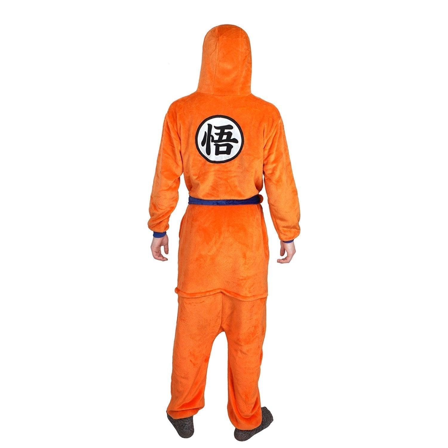 Son Goku Pajamas Anime Kigurumi Adult Unisex Onesie Flannel Sleepwear - Pajamasbuy