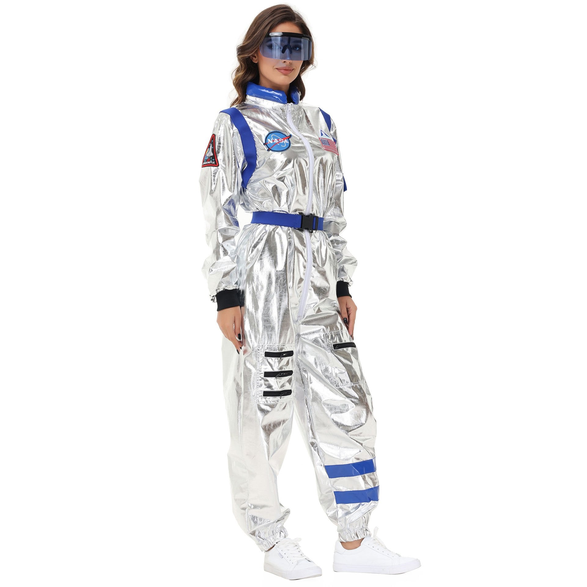 BuySpace Suit Astronaut Couples Costume Carnival Halloween For Women Men Now Cheaper With 3 - 5 Days Ship - PajamasBuy