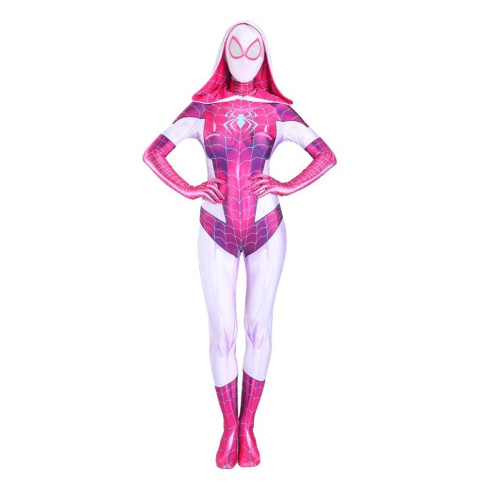 BuySpider - man Gwen Stacy Costume Costume Zentai Jumpsuit Bodysuit Adult Kids Now Cheaper With 3 - 5 Days Ship - PajamasBuy