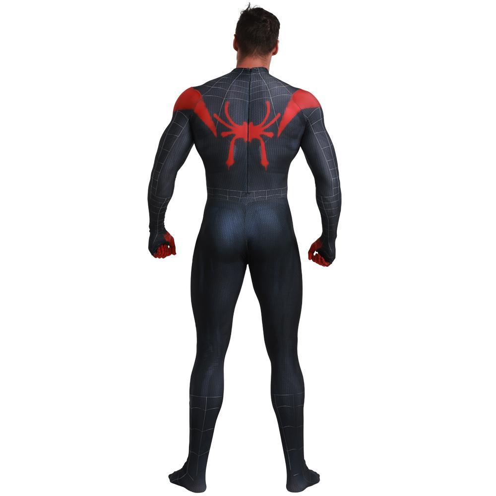 BuySpider - Man Into the Spider - Verse Miles Morales Costume Adults Cosplay Party Jumpsuit Halloween Now Cheaper With 3 - 5 Days Ship - PajamasBuy