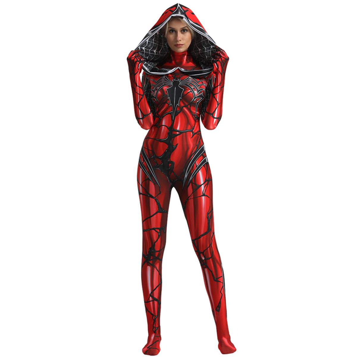 BuySpider - Man Venom Spider - Gwen Stacy Jumpsuit Lady Carnage Hooded Cosplay Costume Halloween Now Cheaper With 3 - 5 Days Ship - PajamasBuy