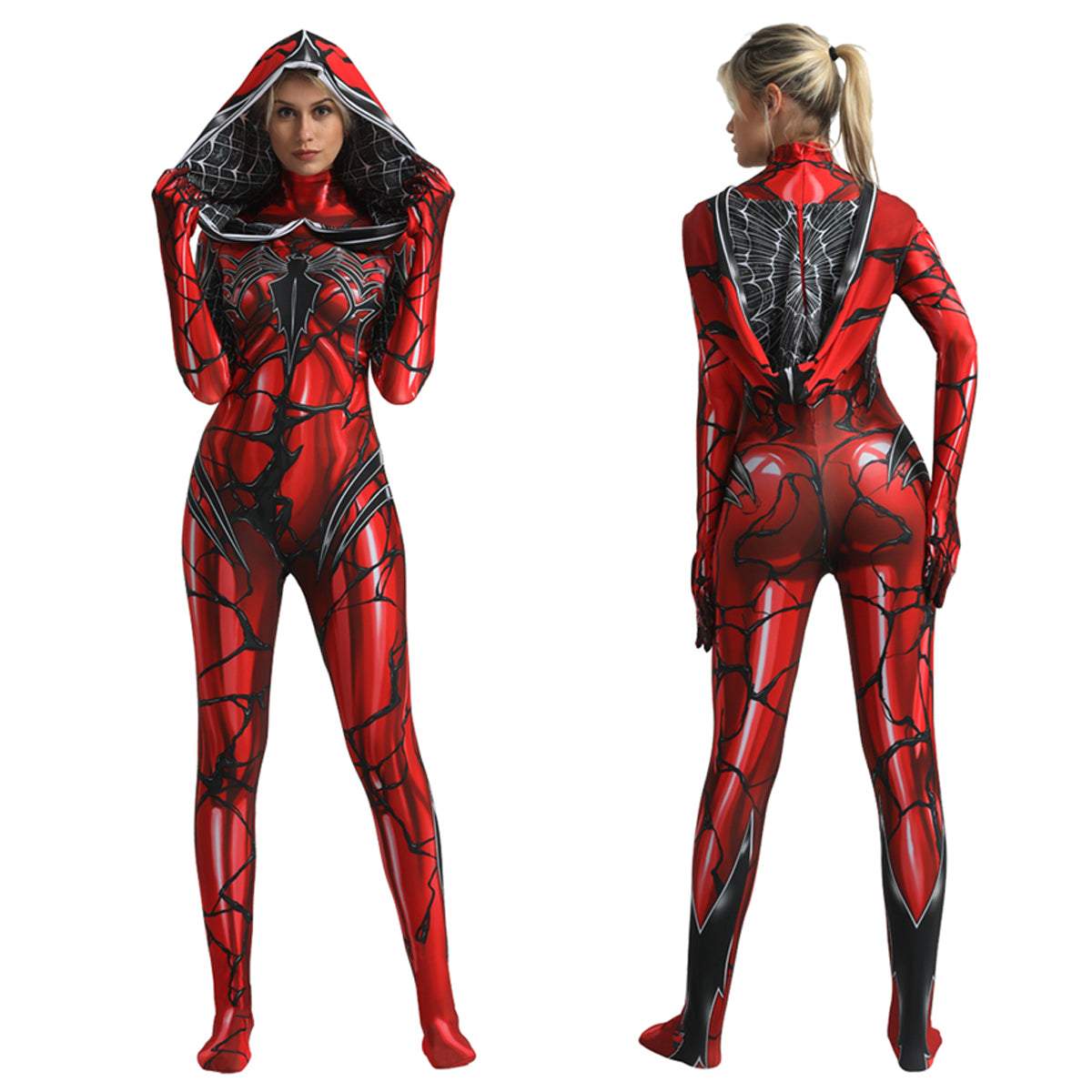 BuySpider - Man Venom Spider - Gwen Stacy Jumpsuit Lady Carnage Hooded Cosplay Costume Halloween Now Cheaper With 3 - 5 Days Ship - PajamasBuy