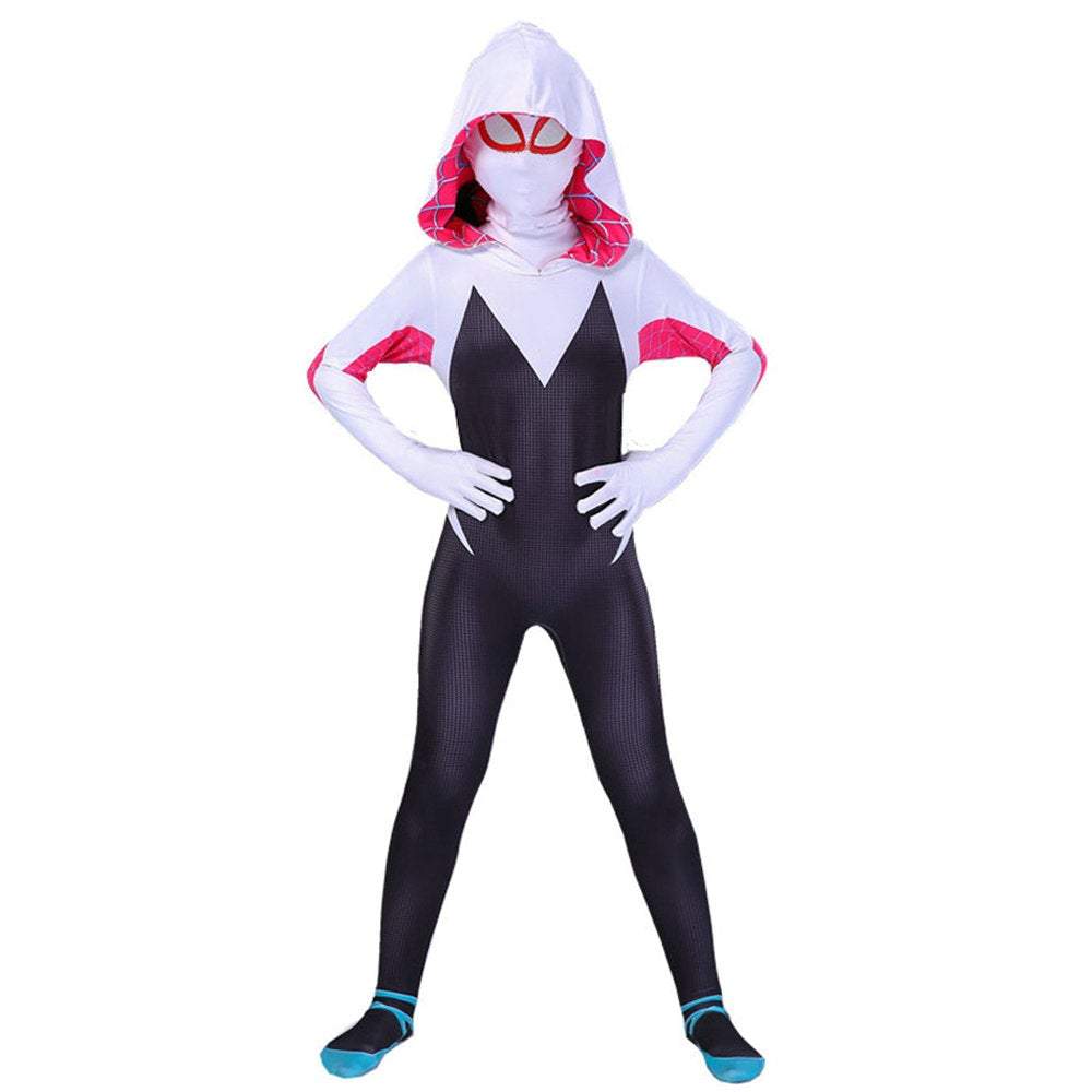 BuySpider - Man Women Gwen Stacy Cosplay Costume Zentai Jumpsuit Adult Kids Now Cheaper With 3 - 5 Days Ship - PajamasBuy