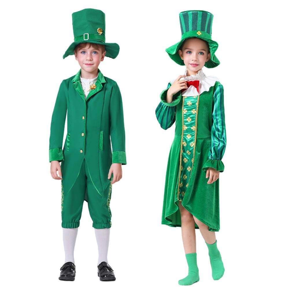 BuySt Patrick's Day Kids Green Dress Party Cosplay Costume Carnival Suit Now Cheaper With 3 - 5 Days Ship - PajamasBuy