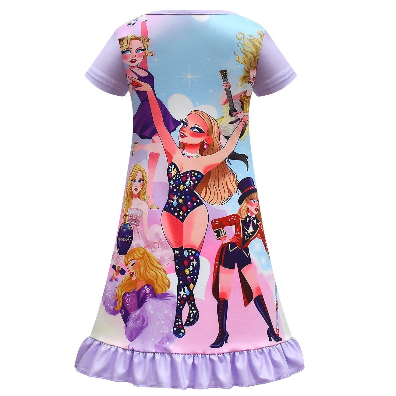 BuyTaylor Swift Flying Sleeve Dress Cosplay Costumes Printing Kids Now Cheaper With 3 - 5 Days Ship - PajamasBuy