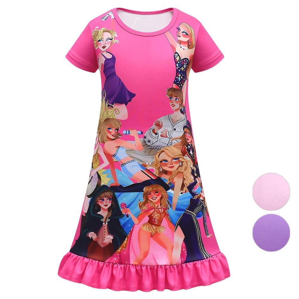 Taylor Swift Pajama Dress Cosplay Costumes Printing Kids - Pajamasbuy