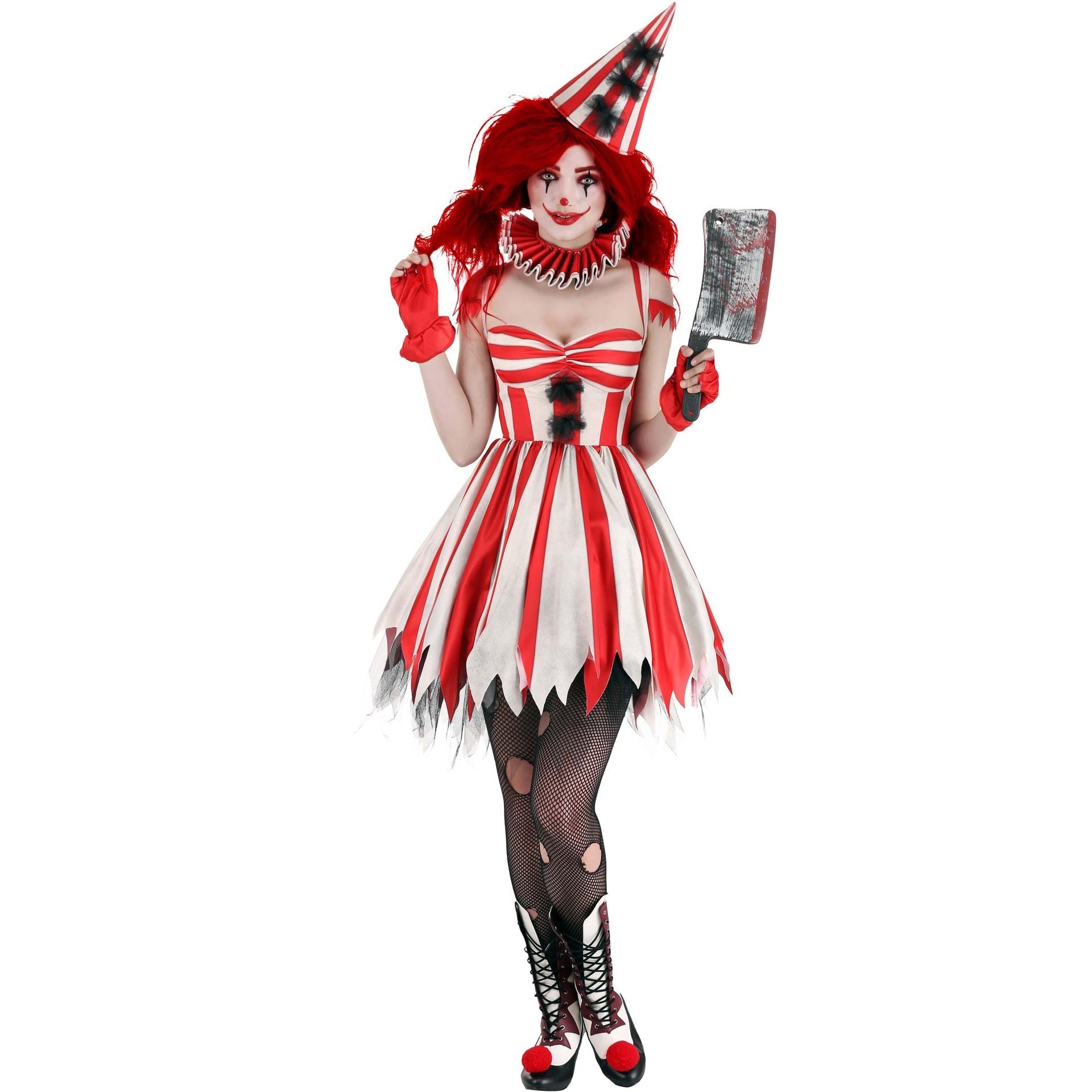 BuyTerrifier Circus Female Clown Costume Vampire Halloween Cosplay Now Cheaper With 3 - 5 Days Ship - PajamasBuy