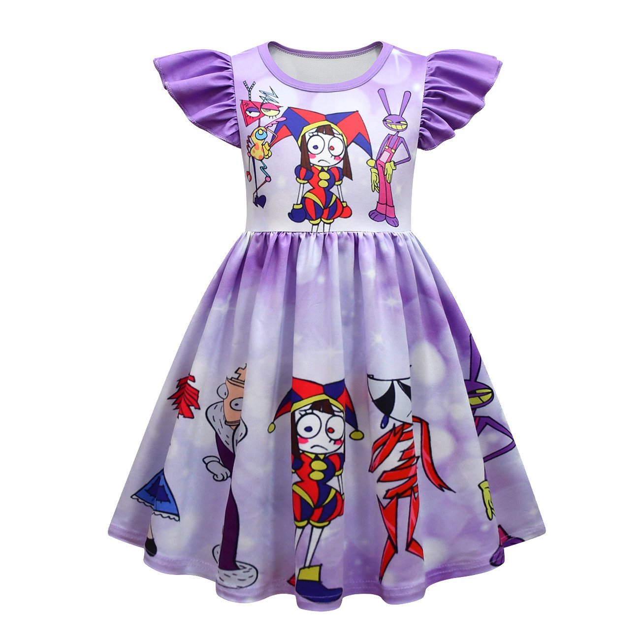 BuyThe Amazing Digital Circus Printing Girls' Flying Sleeve Dress For Kids Now Cheaper With 3 - 5 Days Ship - PajamasBuy