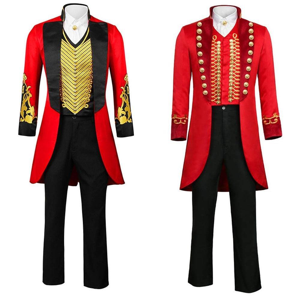 The Greatest Showman Cosplay Costume P.T. Barnum Red Suit - Pajamasbuy