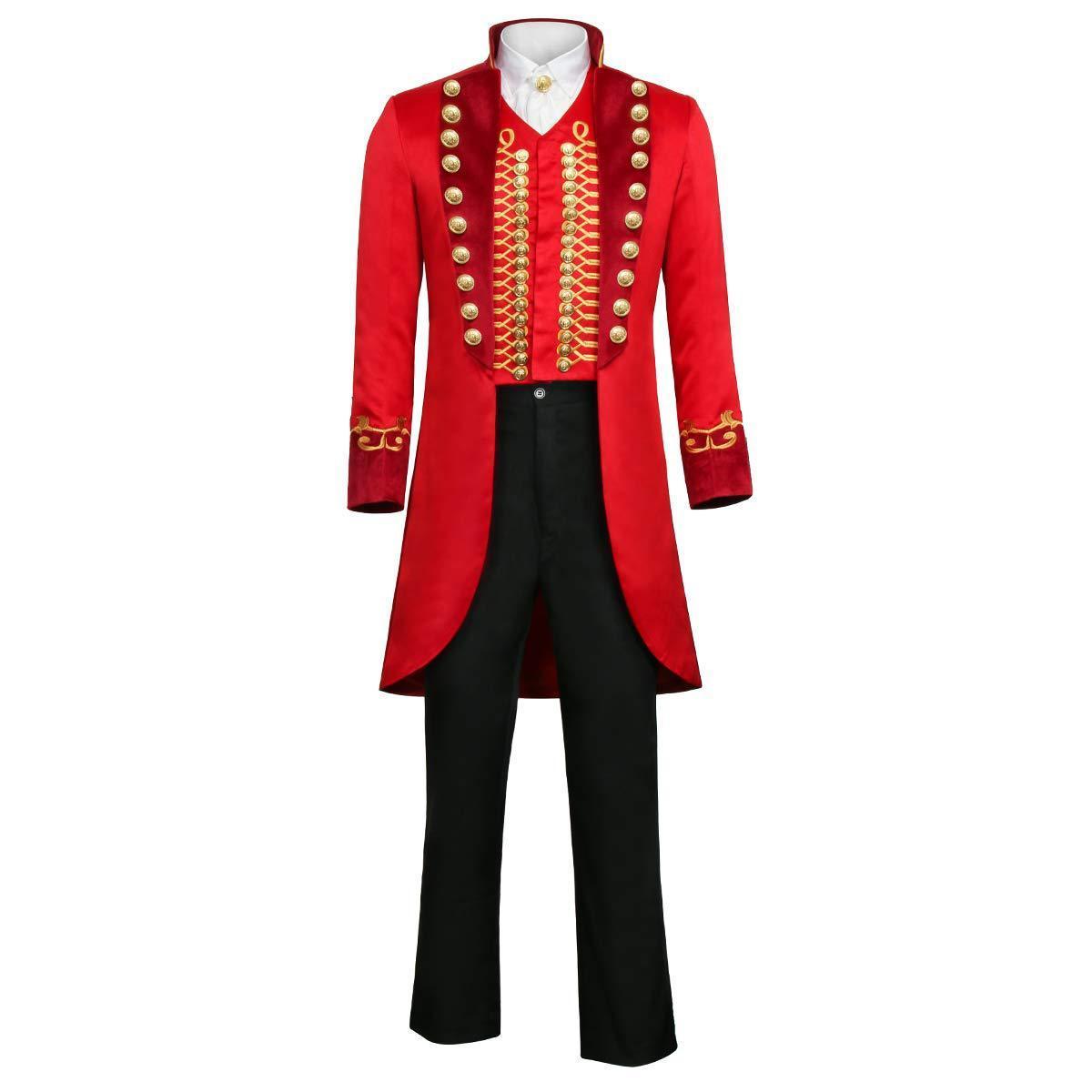 The Greatest Showman Cosplay Costume P.T. Barnum Red Suit - Pajamasbuy