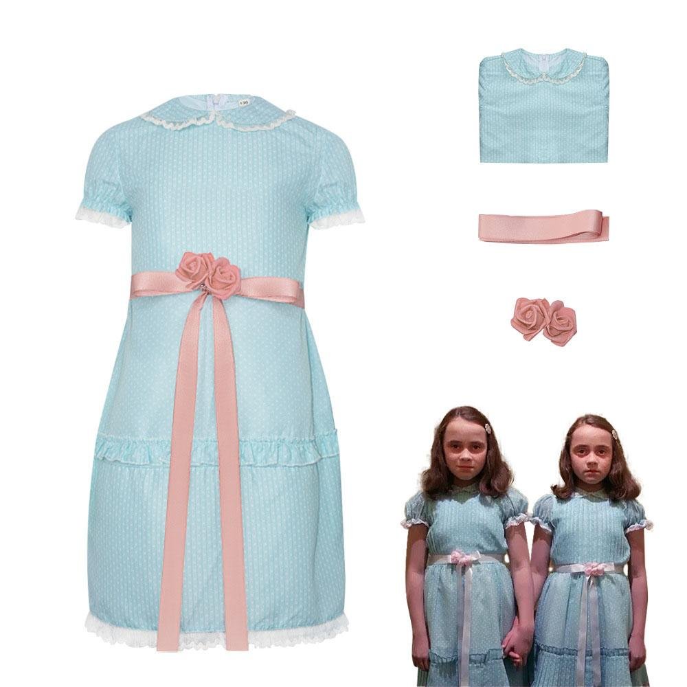 BuyThe Shining Twin Girls Cosplay Costume Halloween Dress for Kids Now Cheaper With 3 - 5 Days Ship - PajamasBuy